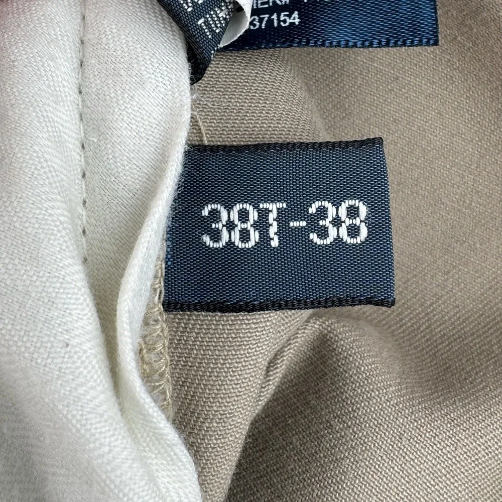 Polo Ralph Lauren Andrew Chino Pants Men's 38x32 Tall Tan Pleated Classic Cotton